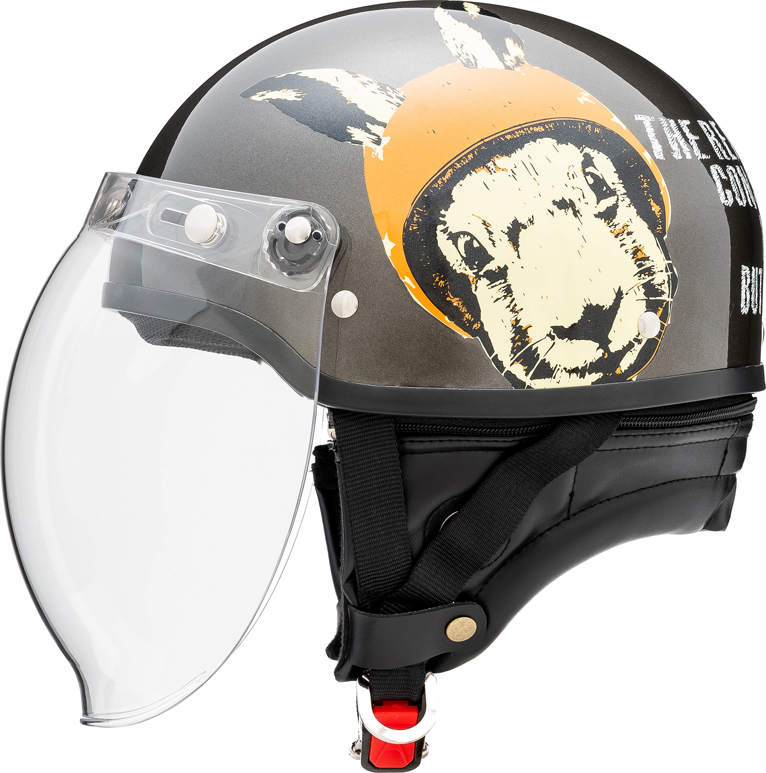 マルシン工業（Marushin）バイク用ラビットハーフヘルメット　MCH1 Amazon | マルシン(MARUSHIN) バイクヘルメット ハーフ MCH1